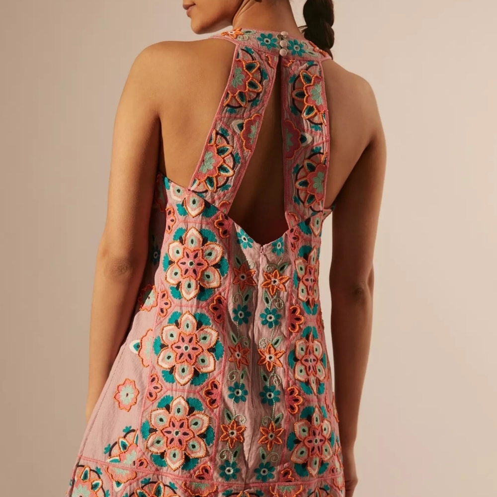 Anthropologie Embroidered & Appliqued Shift Dress - Picture 4 of 15